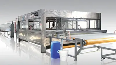 Máquinas de pulverización en cuero